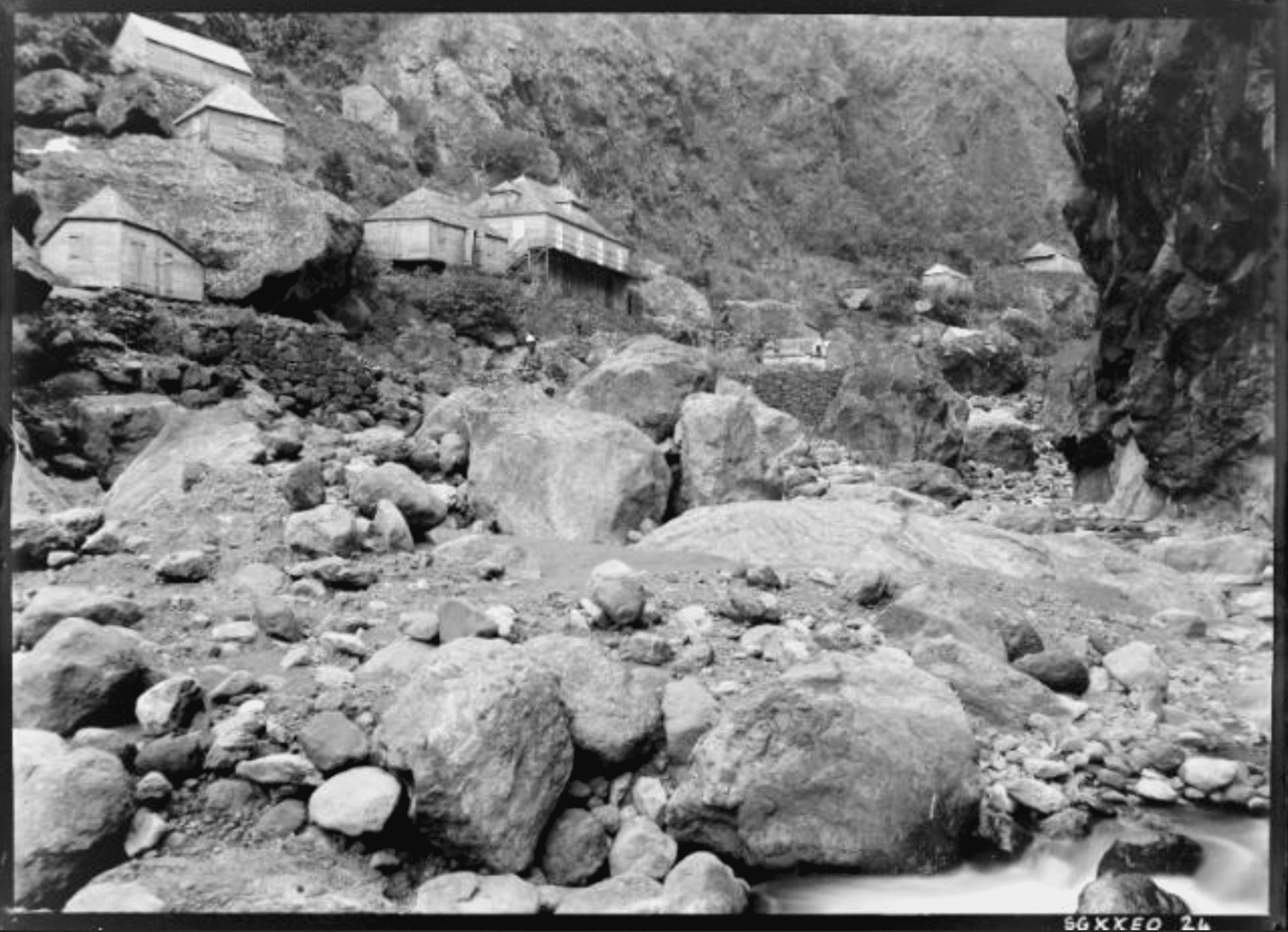 Le plus gros bâtiment du village abritait les bains des thermes.