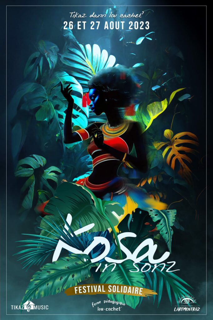 Festival Kosa in sonz le 26 et 27 août 2023 organisé pour sauver l'école de musique du Tampon, Tikaz music.