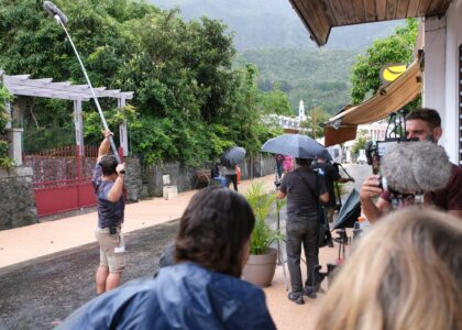 tournage du film Le Coruskan de Fred Eyriey à Cilaos