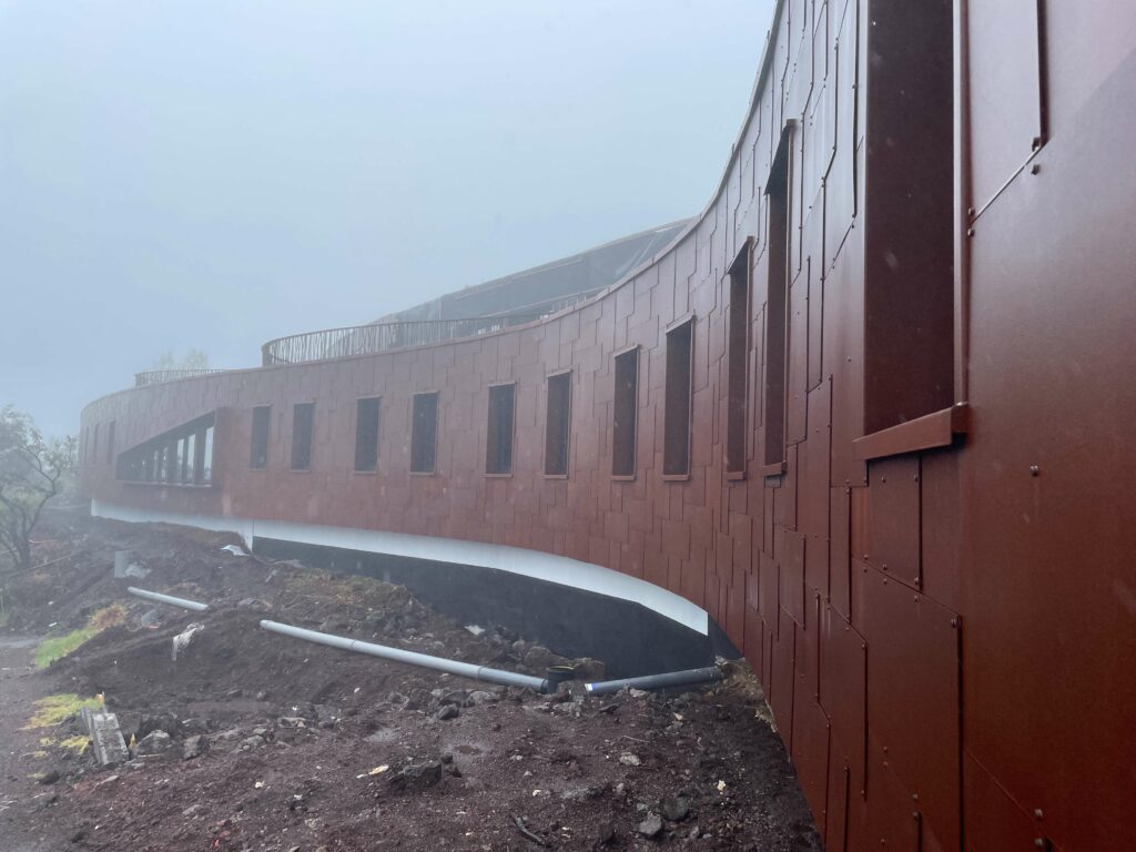 Chantier de l'éco-gîte du volcan