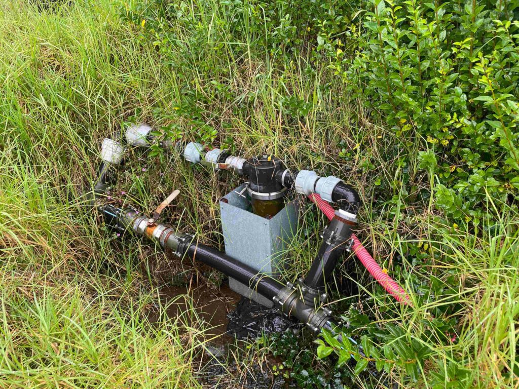 Chantier de l'éco-gîte du volcan alimentation en eau