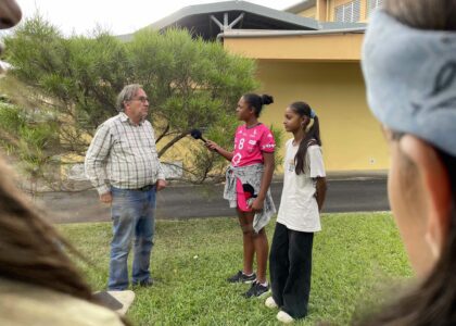 Olivier Voillequin est architecte et paysagiste de métier. Il a crée le parc des palmiers.