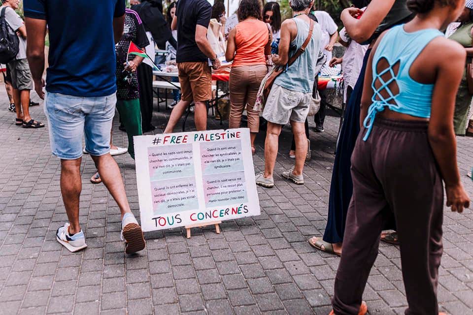 Manifestation contre la guerre à Gaza, Saint-Pierre, le 30 mars 2024.