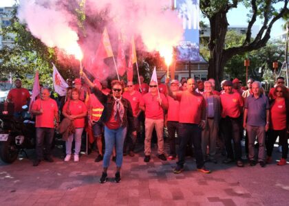 manifestation CGTR contre le fascisme