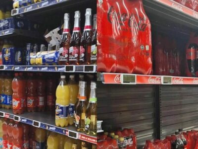 Diabète: Rayon boissons en grande distribution (boissons zéro-sucre)