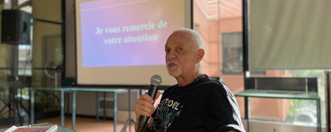 Patrick Hoareau, ex-directeur des coopératives agricoles réunionnaises a animé une conférence de Luniversité maron sur l'évolution et les perspectives de l'agriculture réunionnaise.