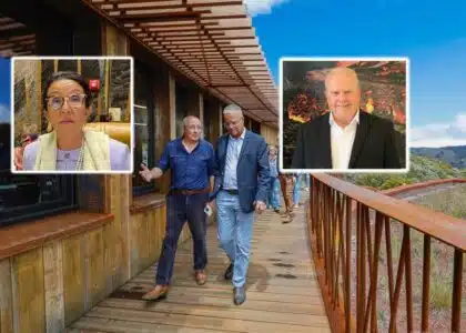 Montage avec Huguette Bello, Michel vergoz et Cyrille Melchior