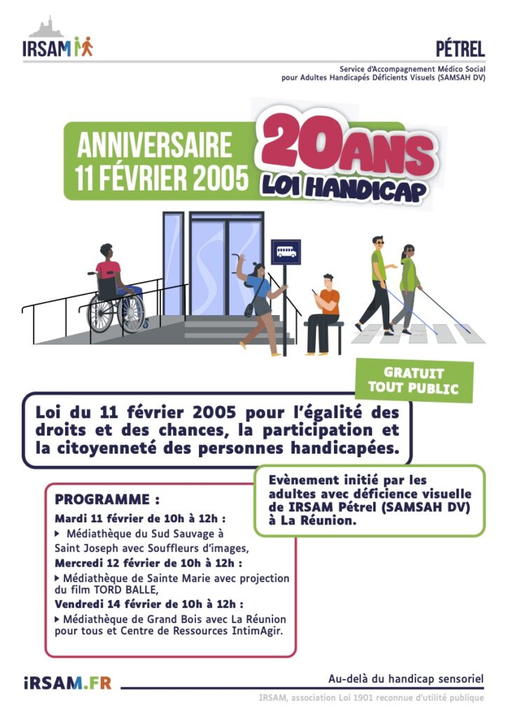 Affiche IRSAM Pétrel Loi Handicap 20 ans