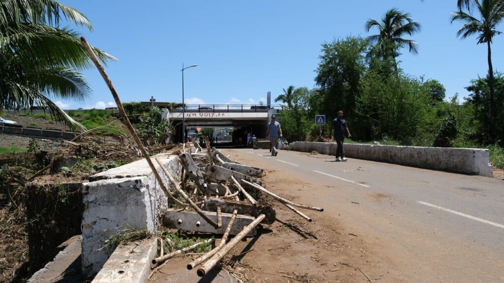 Batardeau Saint-Paul Grande-Fontaine hauteur d'eau record marque sur le mur