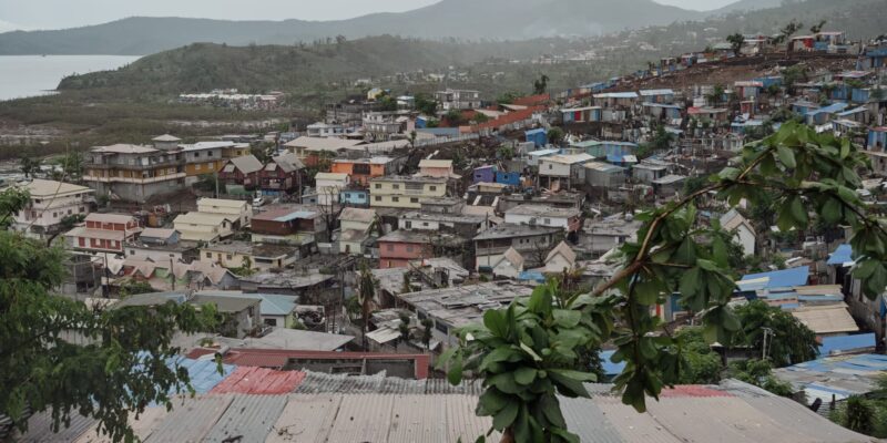Bidonville de Passamenty deux mois après le passage du cyclone Chido.