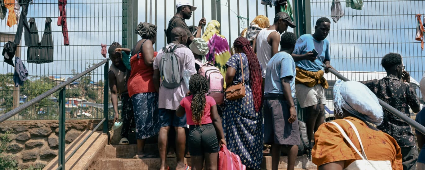 Mise à l'abri partielle de demandeurs d'asile organisée par la préfecture de Mayotte.