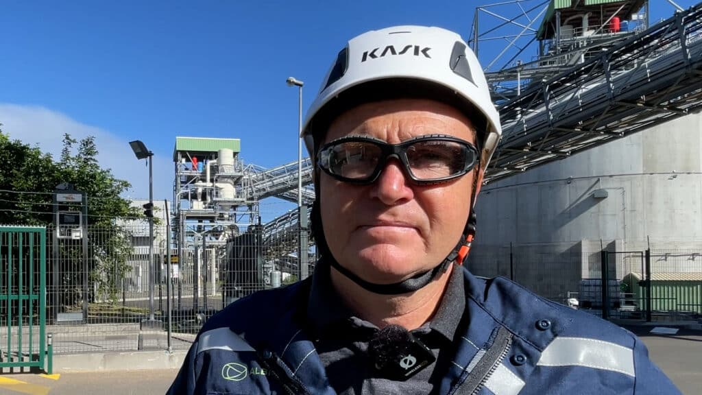 Visite de la centrale thermique Albioma du Gol avec Greoffroy Mercier, directeur régional